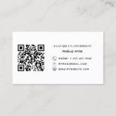 Merkkleur Qr code modern minimalistisch Visitekaartje (Achterkant)