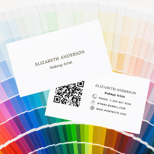 Merkkleur Qr code modern minimalistisch Visitekaartje