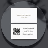 Merkkleur Qr code modern minimalistisch Visitekaartje