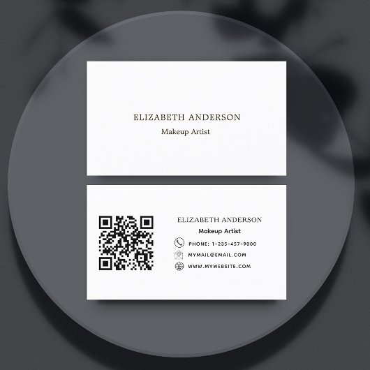 Merkkleur Qr code modern minimalistisch Visitekaartje