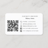 Merkkleur Qr-code sociale media Visitekaartje (Achterkant)