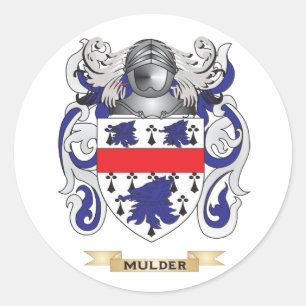 Merklak van wapens (familiekust) ronde sticker