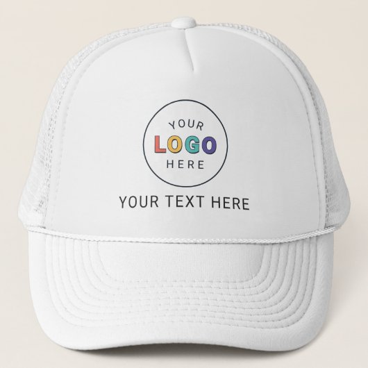 Merklogo en aangepast bericht trucker pet (Voorkant)