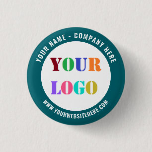 Merklogo en tekst knop sjabloon ronde button 3,2 cm