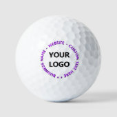 Merklogo en tekststempels Golfballen Sjabloon (Voorkant)