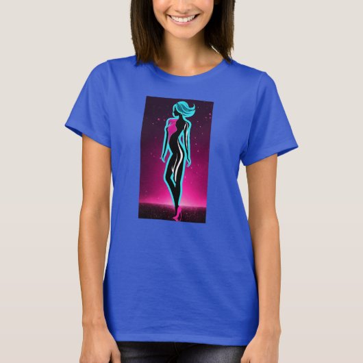 Merklogo met een vrouwenlichaam t-shirt (Voorkant)