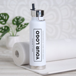 Merklogo Witte Verticale Hydratatie Waterfles