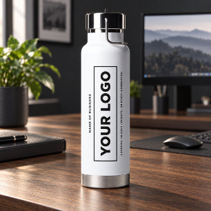 Merklogo Witte Verticale Hydratatie Waterfles