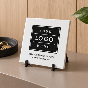 Merklogo Witte Zakelijke Sierdecoratie Tegeltje