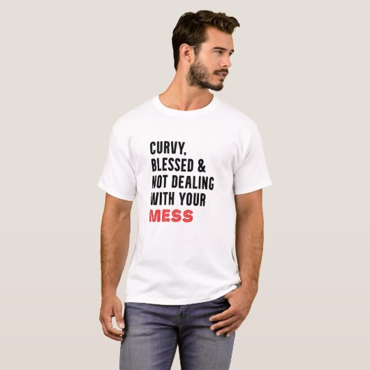 Merkloos en niet omgaan met je mess t-shirt (Voorkant volledig)