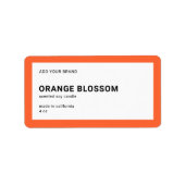 Merkmerk en modern, minimaal bewerkbaar kleurenpro etiket (Voorkant)