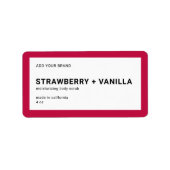 Merkmerk en modern, minimaal bewerkbaar kleurenpro etiket (Voorkant)