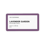 Merkmerk en modern, minimaal bewerkbaar kleurenpro etiket (Voorkant)