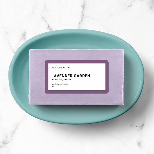 Merkmerk en modern, minimaal bewerkbaar kleurenpro etiket