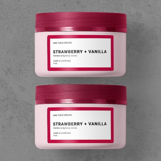 Merkmerk en modern, minimaal bewerkbaar kleurenpro etiket