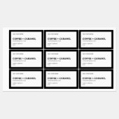 Merkmerk en modern, minimaal bewerkbaar kleurenpro labels (Vel)