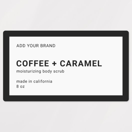 Merkmerk en modern, minimaal bewerkbaar kleurenpro labels (Design 1)