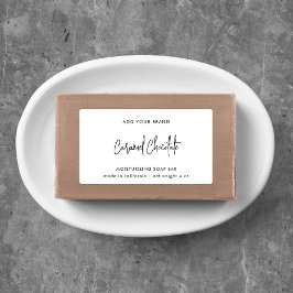 Merkmerk en modern script toevoegen Minimalistisch Labels