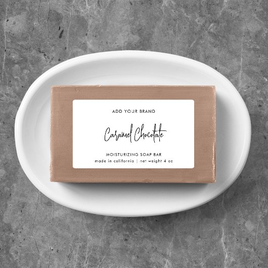 Merkmerk en modern script toevoegen Minimalistisch Labels