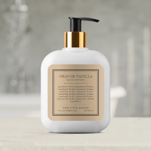 Merkmerk Klassic Grijze Grens Ingredients Kraft to Vierkante Sticker