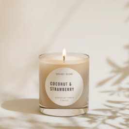 Merkmerk & Scent White Minimalist Candle Label