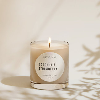 Merkmerk & Scent White Minimalist Candle Label