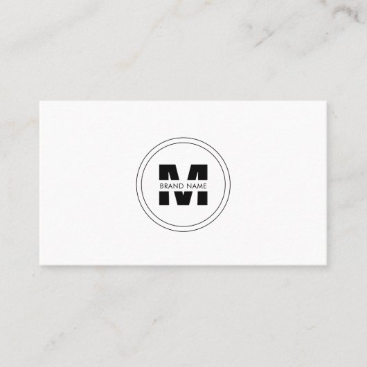 Merknaam Formele Minimalistische Eenvoudige QR Cod Visitekaartje (Voorkant)