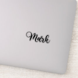 Merknaam - Handgeschreven kalligrafie Sticker