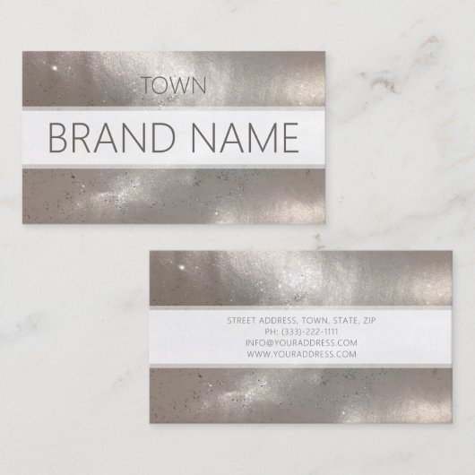 Merknaam Metallic Sparkle Mode Blogger Visitekaartje (Voorkant / Achterkant)