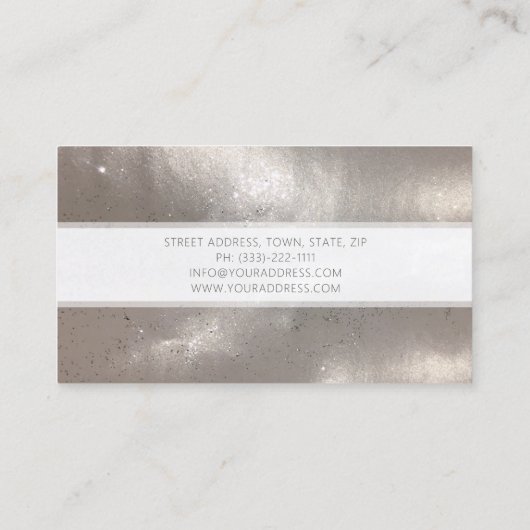 Merknaam Metallic Sparkle Mode Blogger Visitekaartje (Achterkant)