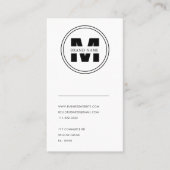 Merknaam Monogram Minimalistische QR-code Visitekaartje (Voorkant)