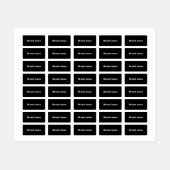 Merknaam op label voor zwarte rechthoek (Vel)