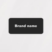 Merknaam op label voor zwarte rechthoek (Design 1)