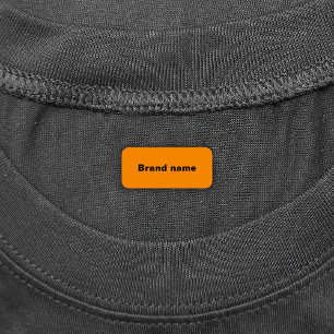 Merknaam op Oranje kleurenrechthoek Labels