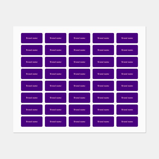 Merknaam op Paars waslabel Labels (Vel)