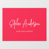 Merknaam Trendy Modern Script Custom Color toevoeg Raamsticker (Vel)