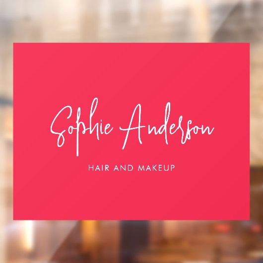 Merknaam Trendy Modern Script Custom Color toevoeg Raamsticker (Vel 2)