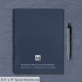 Merknotitieboekje met bedrijfsmonogram notitieboek