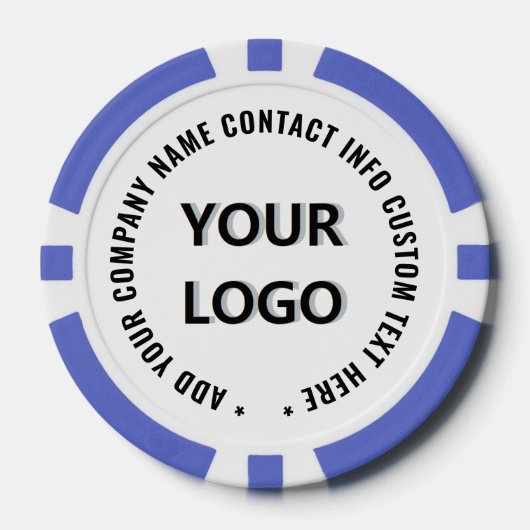 Merkontwerp Uw Logo Aangepaste Tekst Pokerfiches Poker Chips (Voorkant)