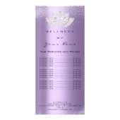 Merkprijslijst Lotus Paarse Spark Sand Diamond Reclamekaart (Achterkant)