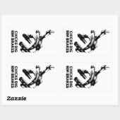 Merkremmen van kuikens met duik rechthoekige sticker (Vel)