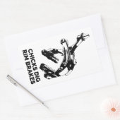 Merkremmen van kuikens met duik rechthoekige sticker (Envelop)