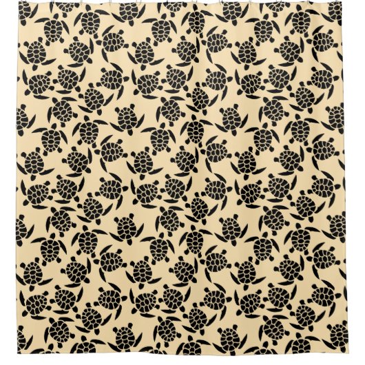 Merkschildpadrek Douchegordijn (Voorkant)