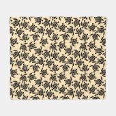 Merkschildpadrek Fleece Deken (Voorkant (Horizontaal))