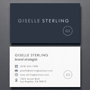 Merkstrateeg Navy Blue Modern Luxury Visitekaartje