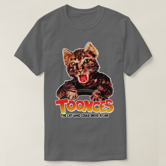 Merkt de kat op die een auto kon besturen t-shirt (Design voorkant)