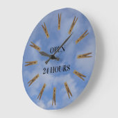 Merkteken grote klok voor wasruimte (Hoek)