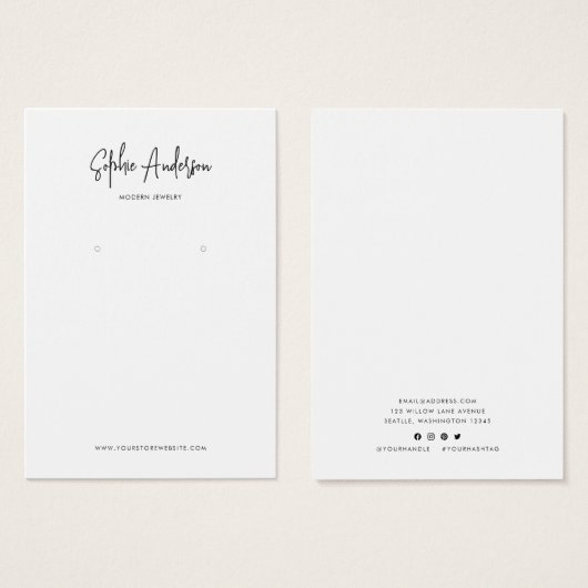 Merkteken toevoegen Minimalistische weergave-Kaart Visitekaartje (Voorkant /achterkant)