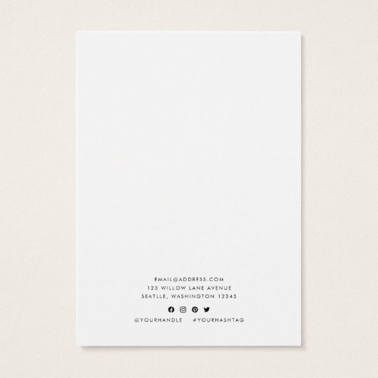 Merkteken toevoegen Minimalistische weergave-Kaart Visitekaartje (Achterkant)