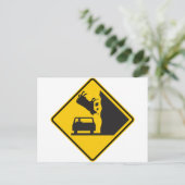 Merkteken voor de snelweg van de Cow Zone Briefkaart (Staand voorkant)